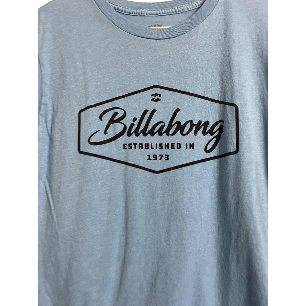 Billabong Premium Tee Graphic Shirt Mens Medium Blue Established 1973 Surf Logo - Picture 2 of 4